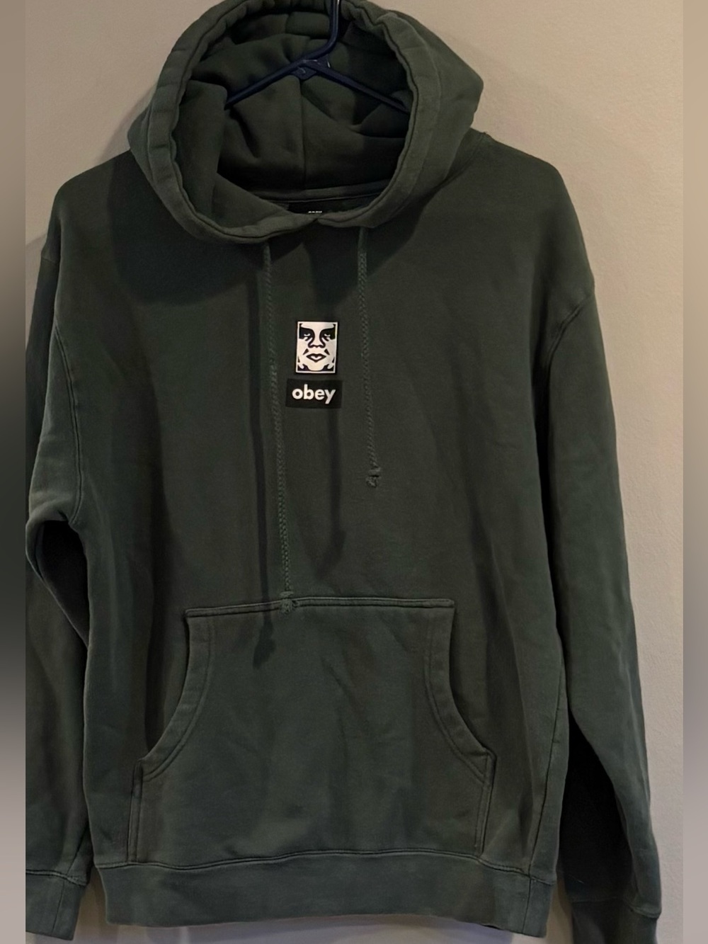 Obey Worldwide Forrest Green Hoodie Size Small